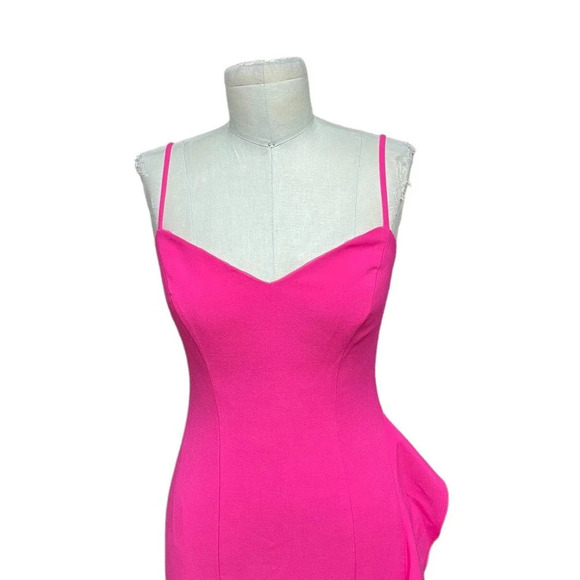 LIKELY Laverna Ruffle‎ Midi Dress Fuchsia Pink Size 0 - Picture 3 of 13